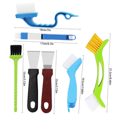 10Pcs Mutfak Temizlik Araçları Pencere Çukur Temizlik Fırçası Ev İçi Fırçası