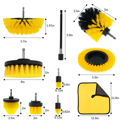 10pcs Temizlik Fırçası Fırça Bağlantı Seti Ev Fırçası Fırçası Kit Mutfak
