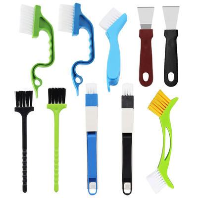 10Pcs Mutfak Temizlik Araçları Pencere Çukur Temizlik Fırçası Ev İçi Fırçası