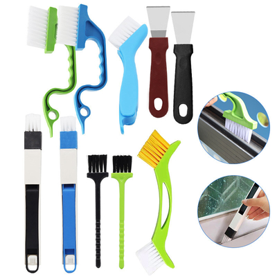 10Pcs Mutfak Temizlik Araçları Pencere Çukur Temizlik Fırçası Ev İçi Fırçası